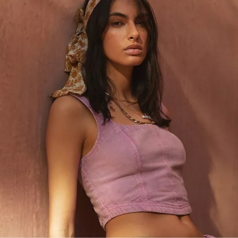 NWOT Pilcro Anthropologie corset top pink